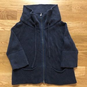 Theory Navy Crop Sweatshirt